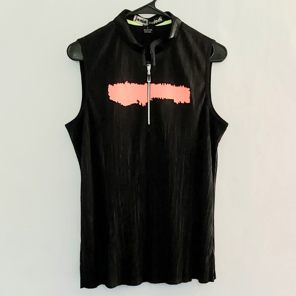 NWT Jamie Sadock Sleeveless 1/4 Zip Crunch Top